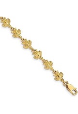 remarkable 14k real gold textured turtle kids bracelet